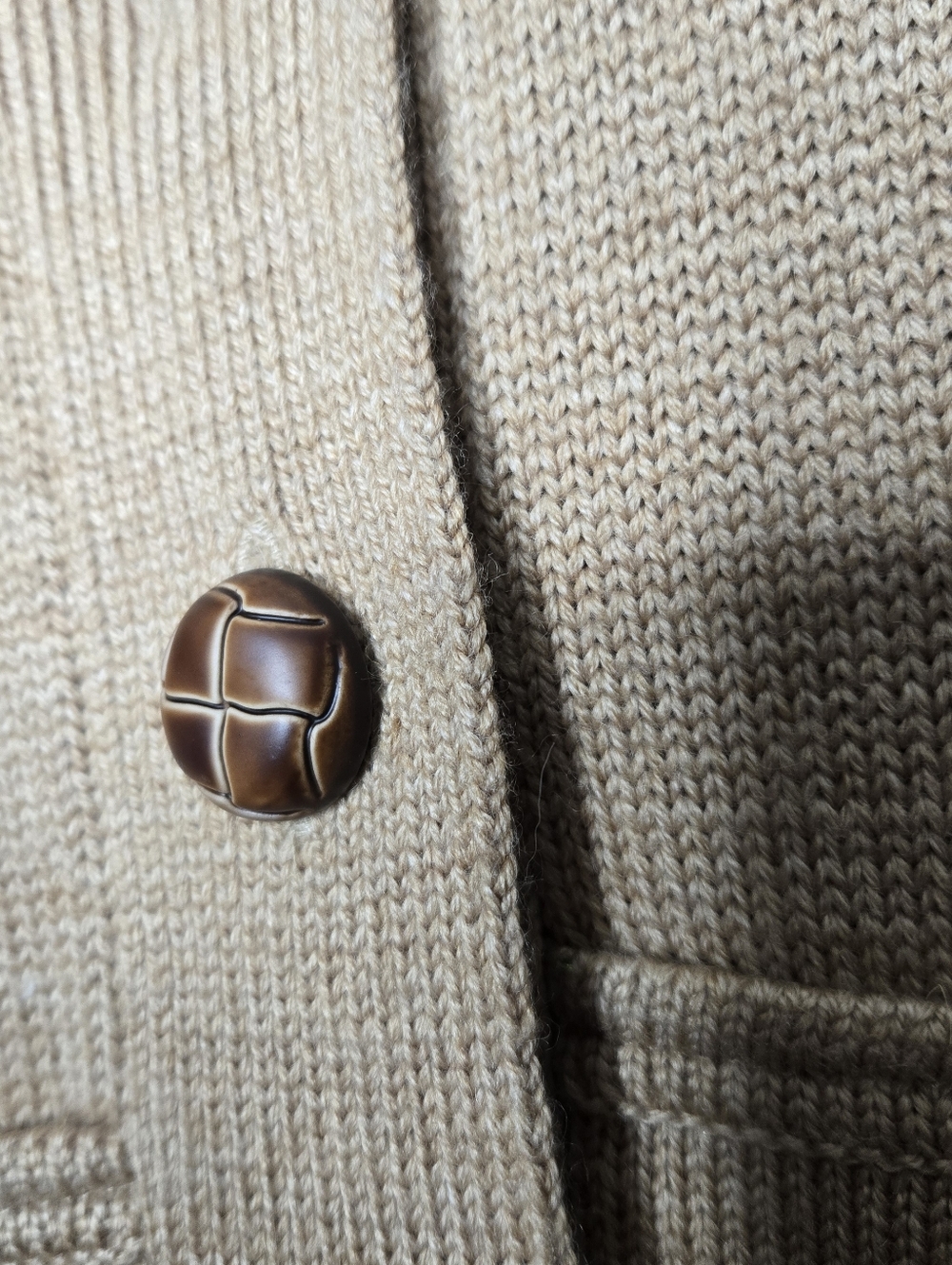 Cynthia Rowley Beige Tan Cardigan M - Picture 4 of 6